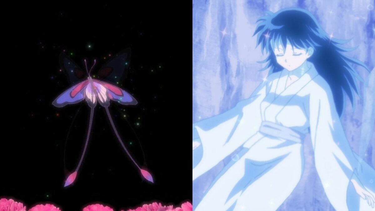 Was macht der Dream Butterfly in Yashashime: Princess Half-Demon mit Rin?