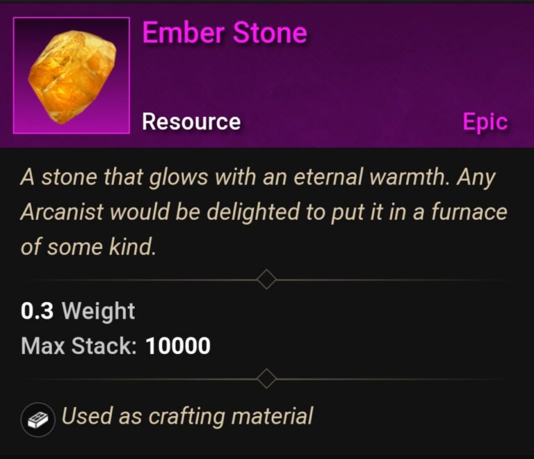 Ember Stones in New World: Easy Guide to Obtaining & Using