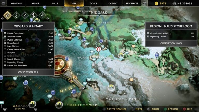 God of War (2018): All Treasure Maps Locations, Clues, and Loot Spots