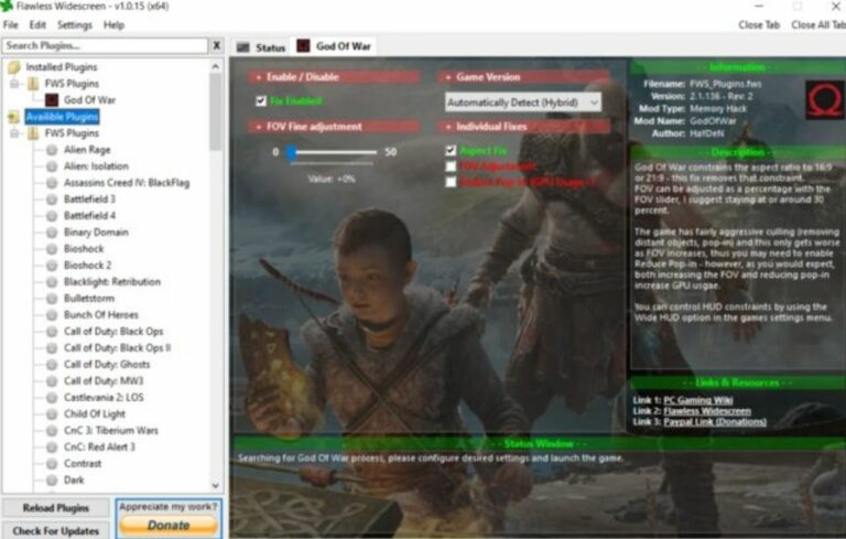 How to fix the God of War widescreen issue using Flawless Widescreen?