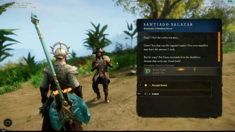 New World: The First Thing I Remember Bug - Where is Santiago Salazar?