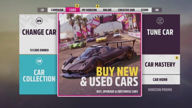 Forza Horizon 5 Auction House Guide: How to Sell, Buy, and Gift Cars? 