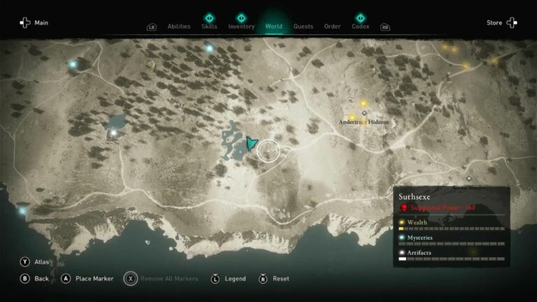 Assassin's Creed Valhalla: All Suthsexe Treasure Hoard Maps Standort