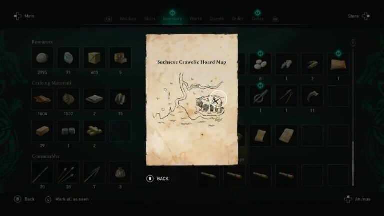 Assassin's Creed Valhalla: All Suthsexe Treasure Hoard Maps Standort