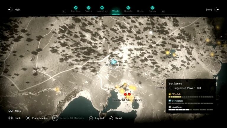 Assassin's Creed Valhalla: localização de todos os mapas do tesouro de Suthsexe