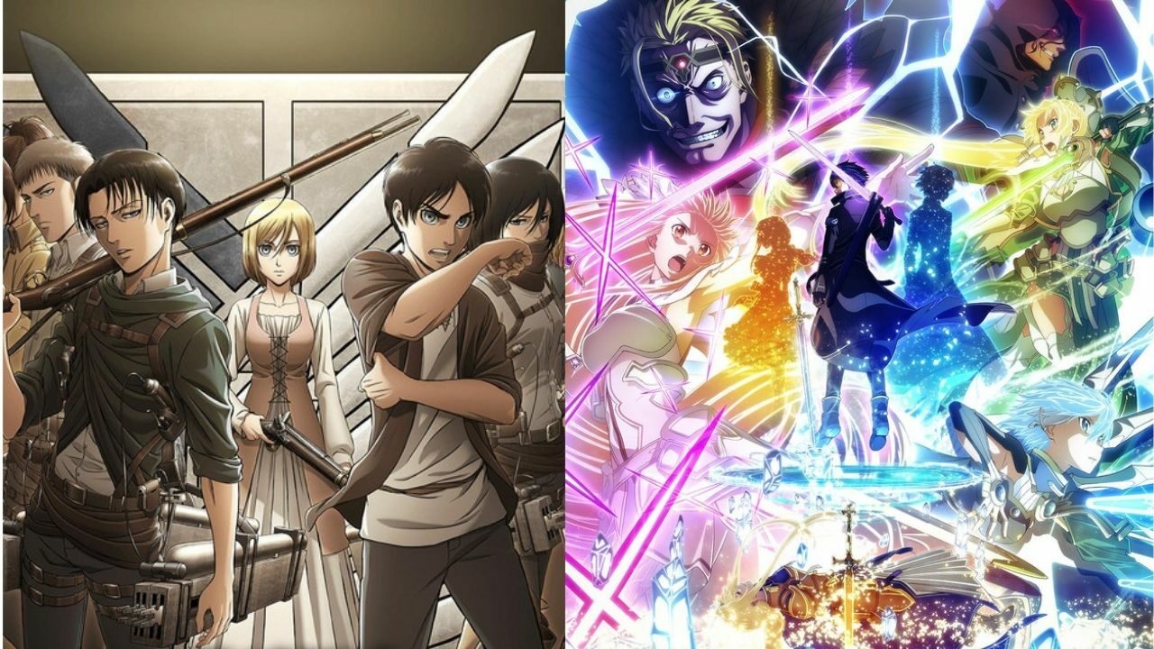Crunchyroll und Funimation fügen Eng-Dubs für das neueste Cover der AoT- und SAO-Staffeln hinzu