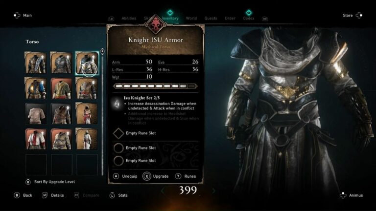 Como obter o conjunto de armadura Knight ISU em Assassin's Creed Valhalla?