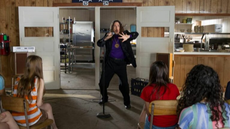 Set Photos Show Daniel Radcliffe Transform into Weird Al Yankovic