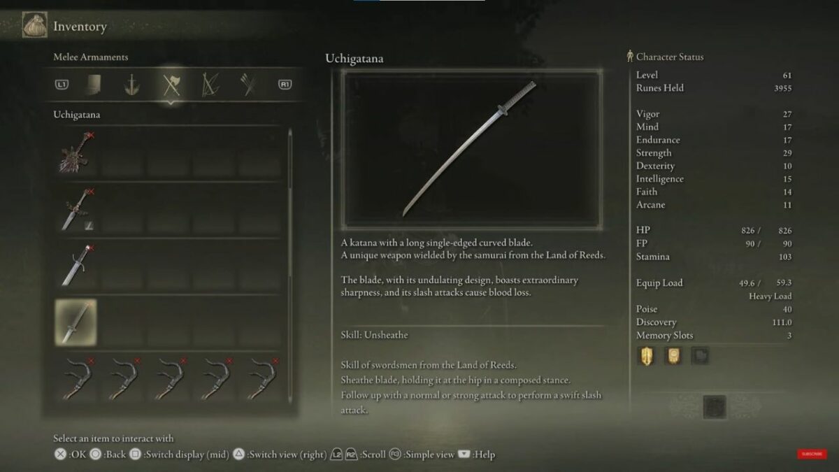 Uchigatana Katana Location Guide: Where to find it in Elden Ring?