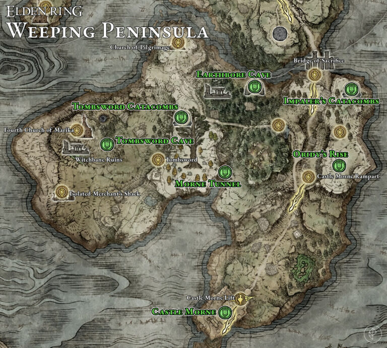 All Dungeon Locations and Respective Bosses – Easy Elden Ring Guide 