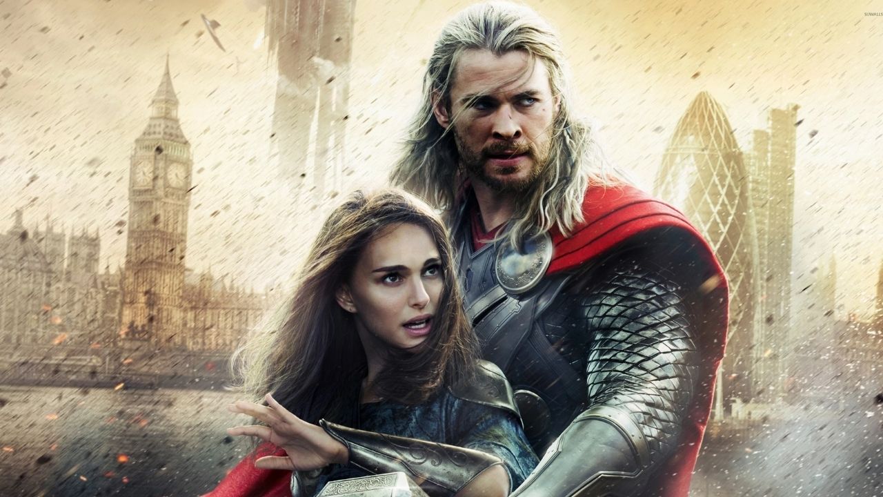 Thor: Love and Thunder Promo Art Shows Thor and Jane Wielding Hammers cover