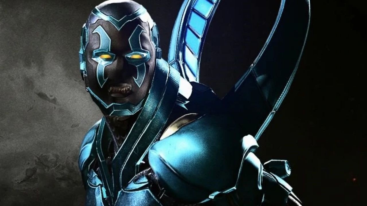 Fotos do conjunto Blue Beetle revelam a primeira olhada na capa do traje do DC Hero