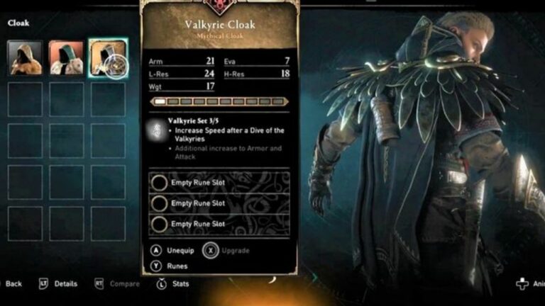 Conjunto de armadura Valquíria: torne-se um guerreiro nórdico divino em AC Valhalla