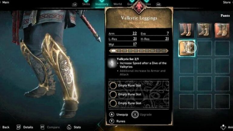 Conjunto de armadura Valquíria: torne-se um guerreiro nórdico divino em AC Valhalla