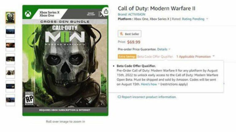 Amazon Likely Leaked Modern Warfare 2 Beta Debut Date 