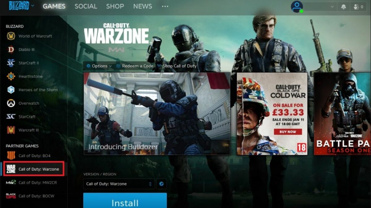 Can you download Warzone without using Blizzards