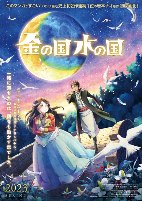 Madhouse Reveals its Alluring Spring 2023 Movie ‘Kin no Kuni Mizu no Kuni’