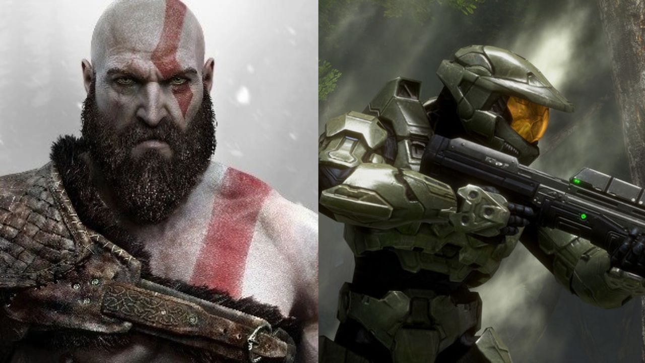 Annihilate Master Chief as Kratos with this God of War Mod cover