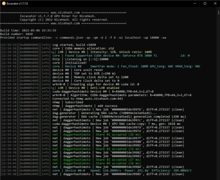 NiceHash Quickminer: Verfügt es über 100 % LHR-Freischaltung auf GPUs?