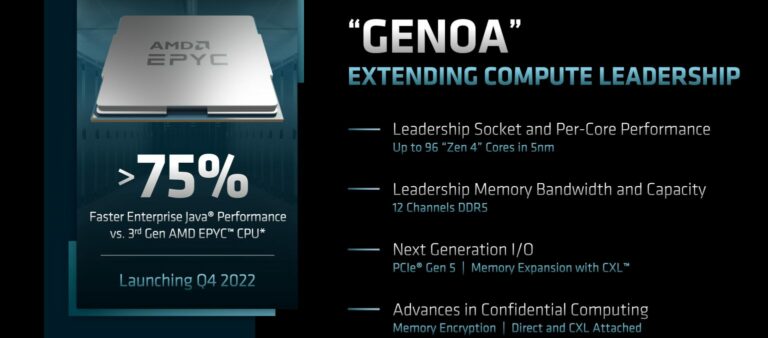 AMD’s EPYC 9000 “Genoa” Series Specs Revealed; Max Core Count Up To 96