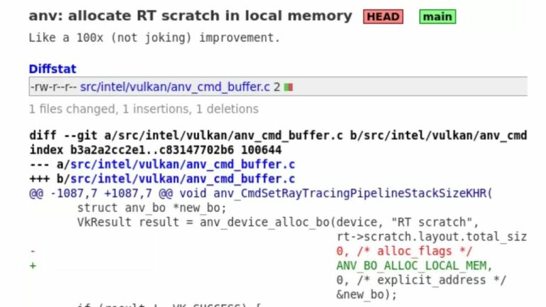 Intel Linux Vulkan Driver For Ray-tracing Got A 100x Performance Boost 