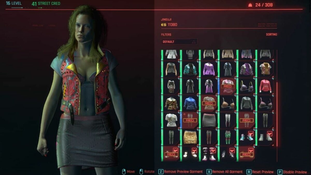 An Option to Preview Clothes is What Cyberpunk 2077 Fans Require 