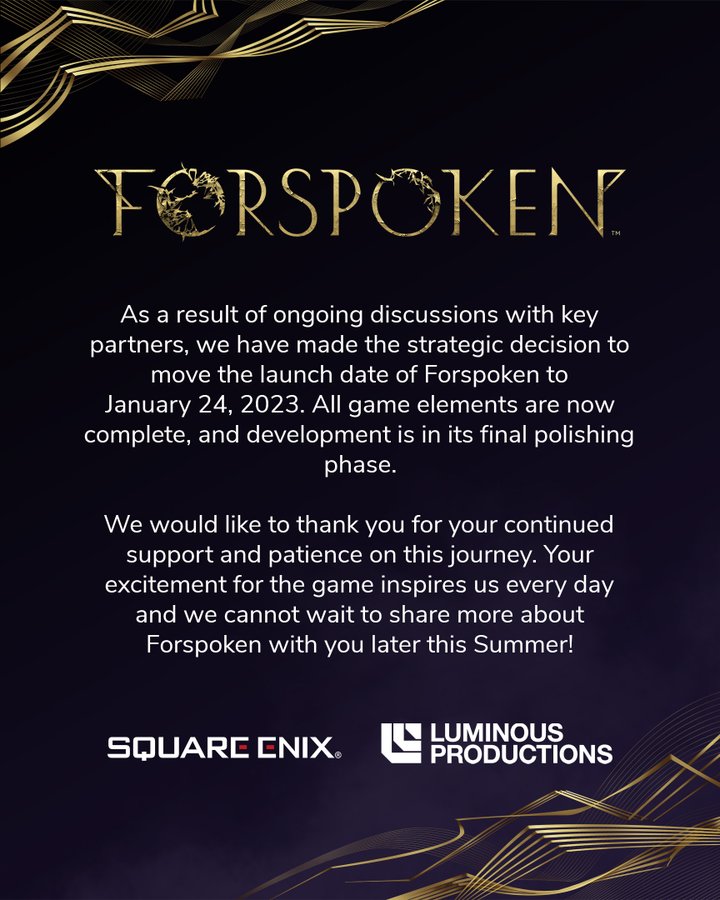 Forspoken Slated For Release In January 2023– Announces Square Enix 