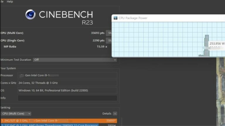 Intel Core i9-13900K supera los 40K en Cinebench R23 con potencia ilimitada