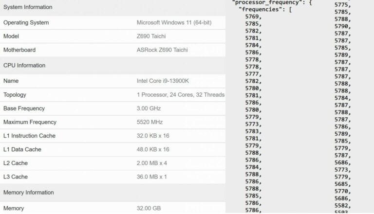 Intel’s i9-13900K Boosts up to 5.8 GHz In Geekbench 5 Benchmark 