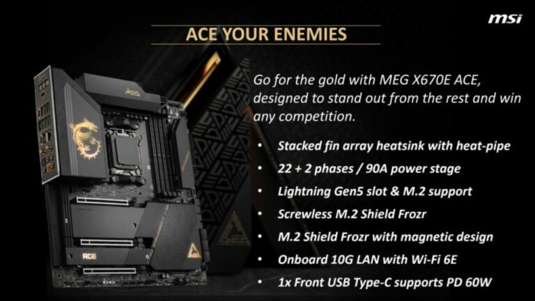 MSI revelou lançamento de placas-mãe X670 premium em meados de setembro