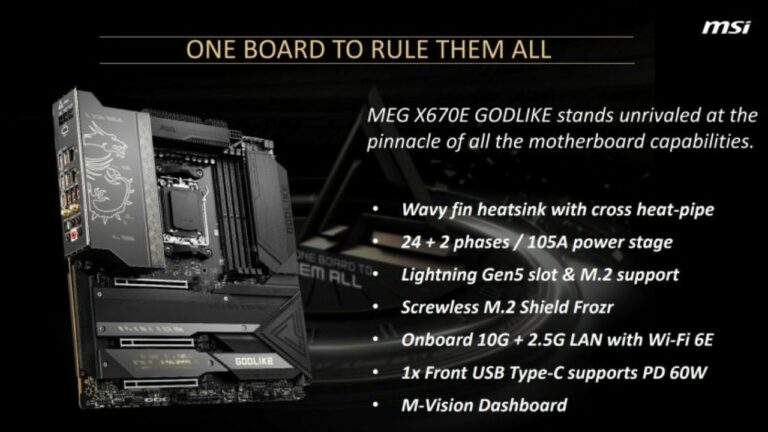 MSI stellte seine Premium-X670-Motherboards vor, die Mitte September auf den Markt kommen