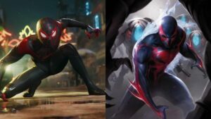 Official Spider-Verse 2 Art Features Miles Morales & Spider-Man 2099 Fight