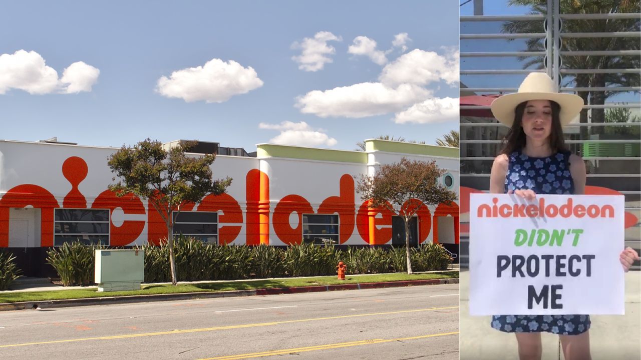 El actor de Zoey 101 protesta frente a los estudios Nickelodeon por la portada de Abuso Infantil