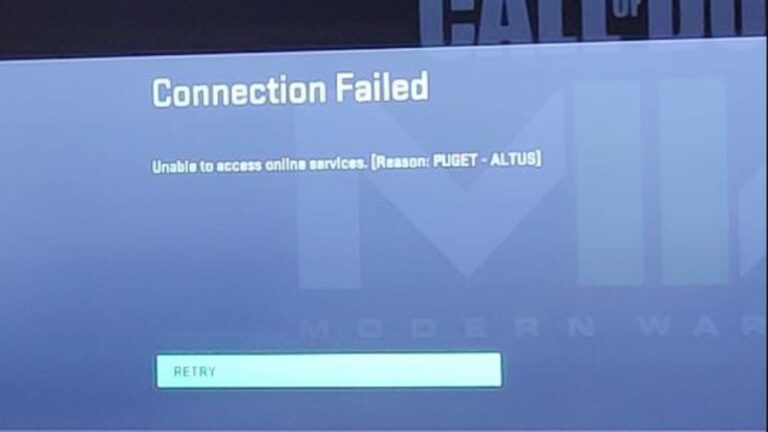 Steps to Fix Modern Warfare 2 Beta Connection Failed Puget-Altus Error 