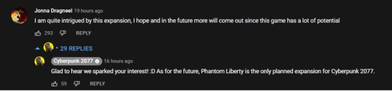 Phantom Liberty to be the First and Only Planned Expansion for Cyberpunk 2077
