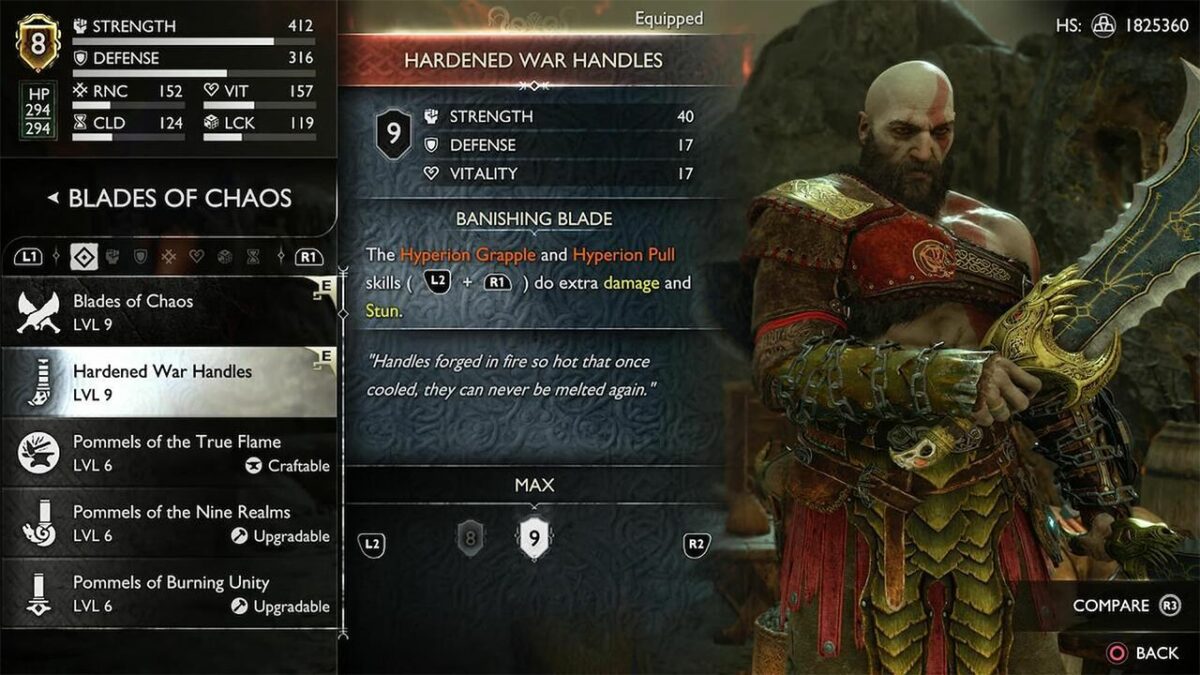 What is the best attachment for Blades of Chaos?