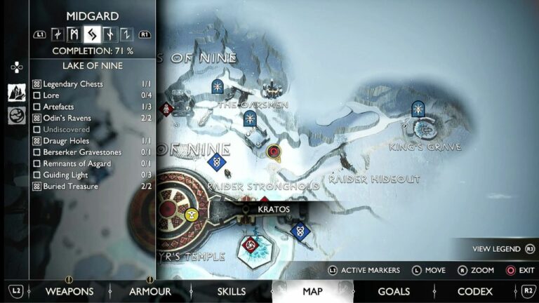 All Lake of Nine Artifacts Location – God of War: Ragnarok