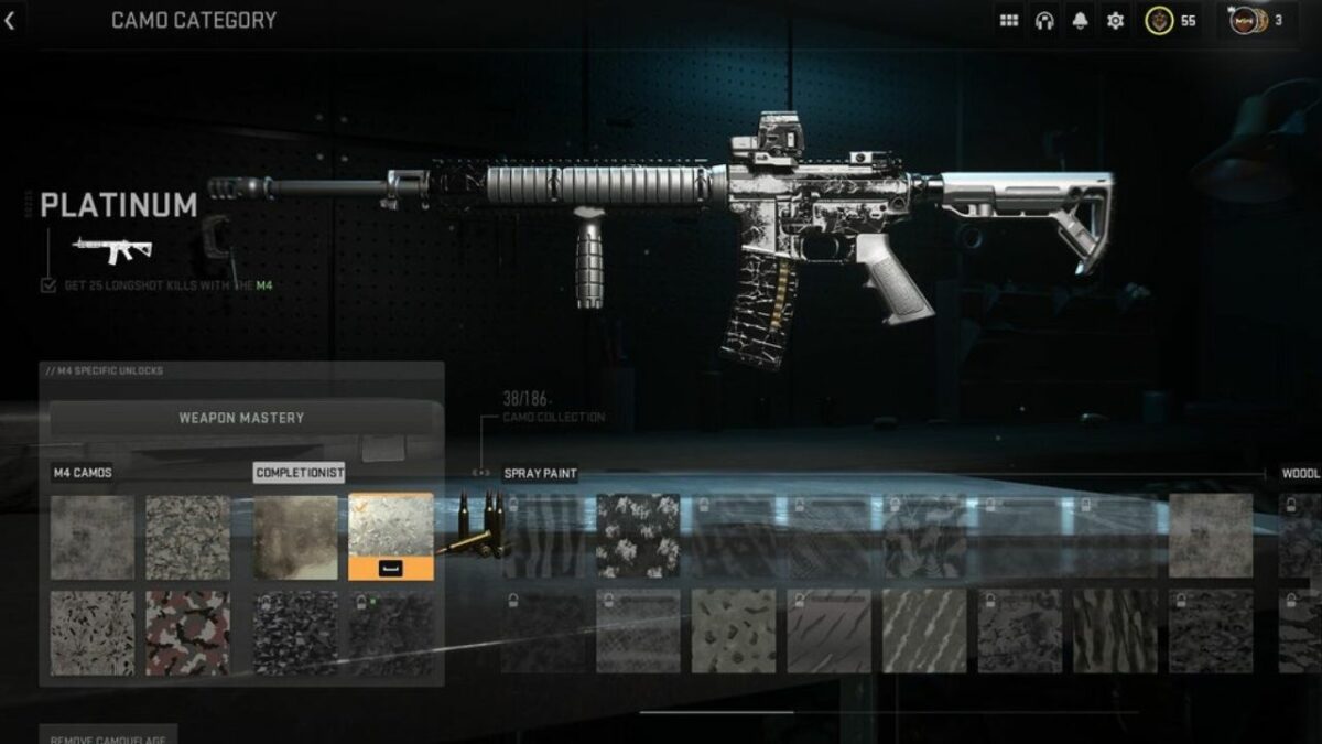 Correção de bug dos desafios Platinum Camo – Call of Duty: Modern Warfare 2