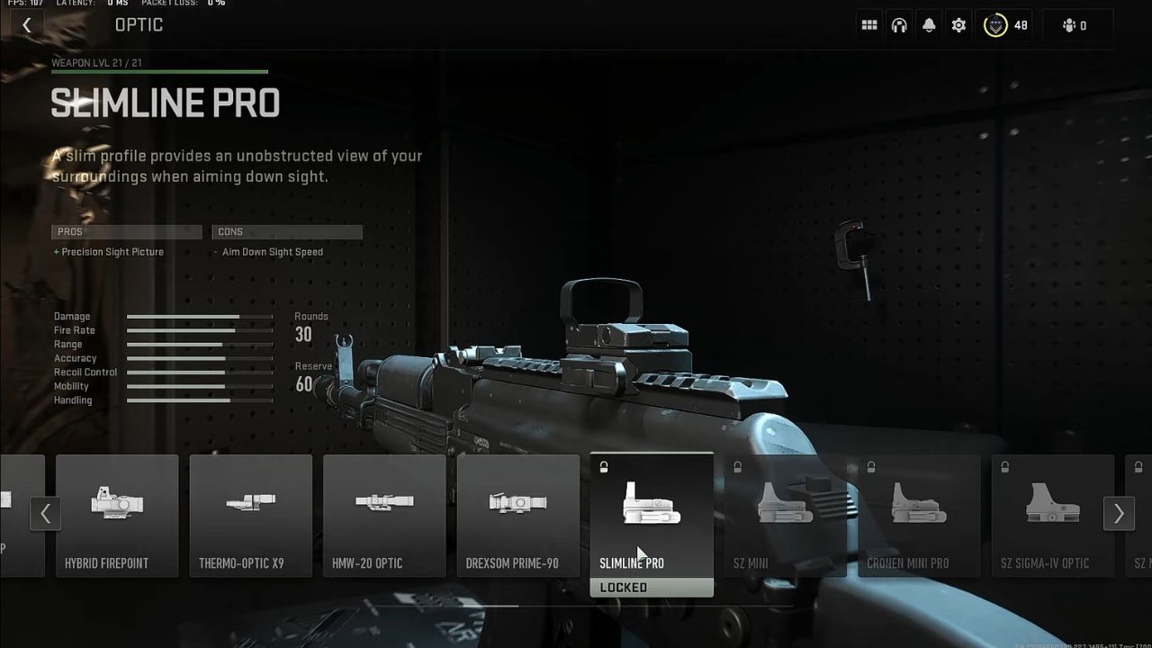 Wie bekomme ich eine Slimline-Pro-Optik in Call of Duty: MW2 – Warum ist sie gesperrt? Abdeckung