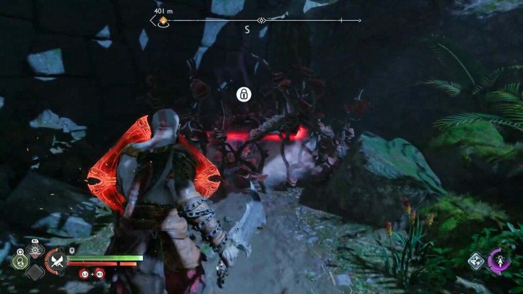 Clear up the Red Vines in Vanaheim God of War Ragnarok