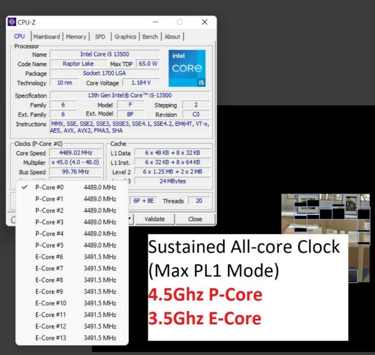 Intel Core i3-13500 Performance Equals i7-12700K in Max Power Mode