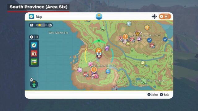 Una guía para todas las ubicaciones de estacas amarillas en Pokémon Escarlata y Violeta
