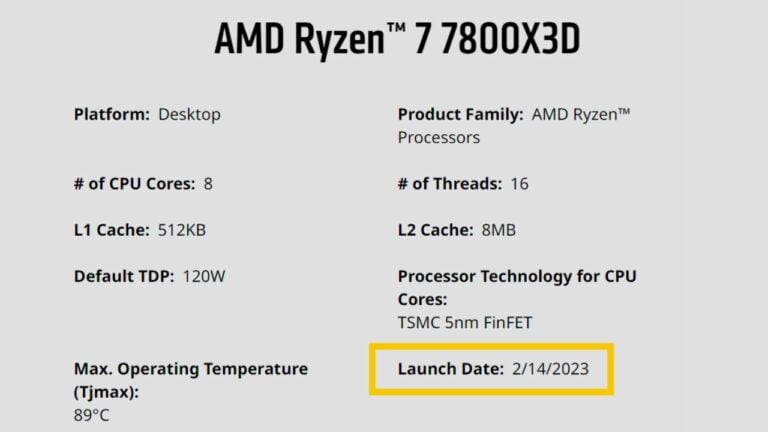 AMD to Launch 3D V-Cache Based Ryzen 7000X3D Series on February 14 