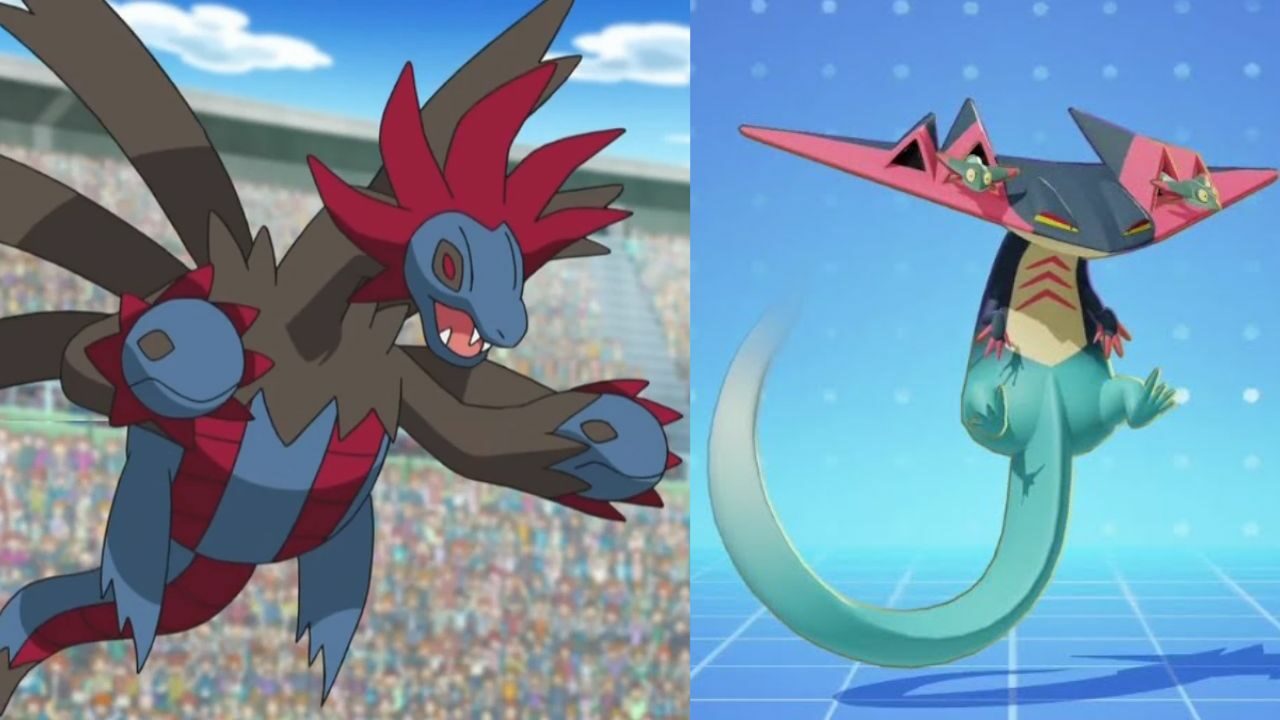 Pokémon Scharlachrot und Violett kündigen Hydreigon / Dragapult Tera Raid-Cover an