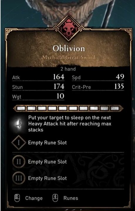 Obtención de la Gran Espada 'Oblivion' en Assassin's Creed Valhalla