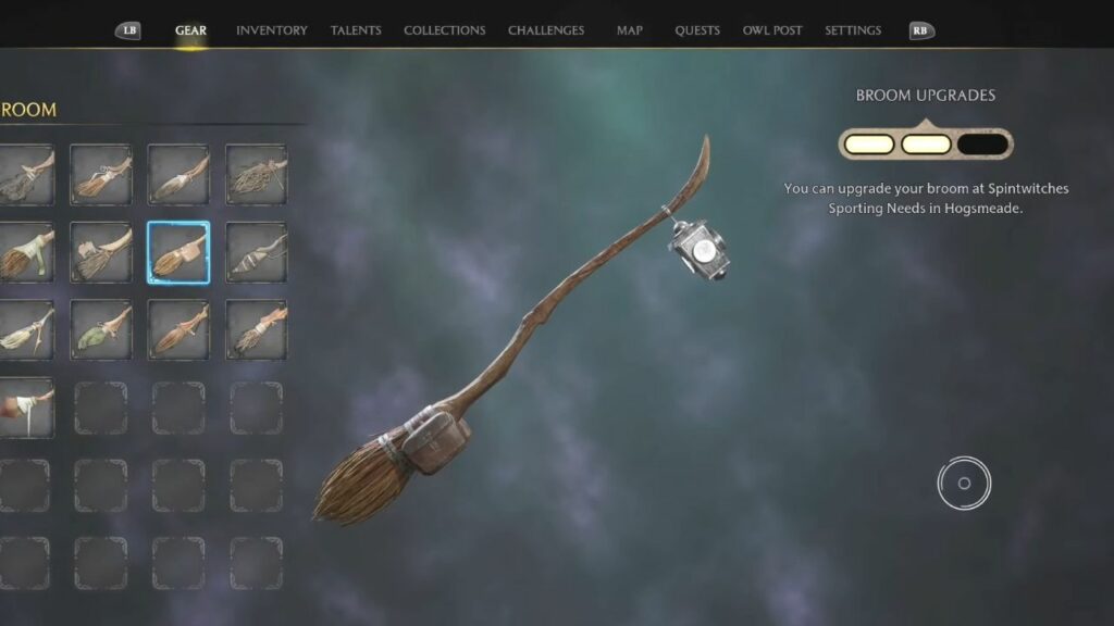 What are the top 5 bestranked brooms in Hogwarts Legacy?