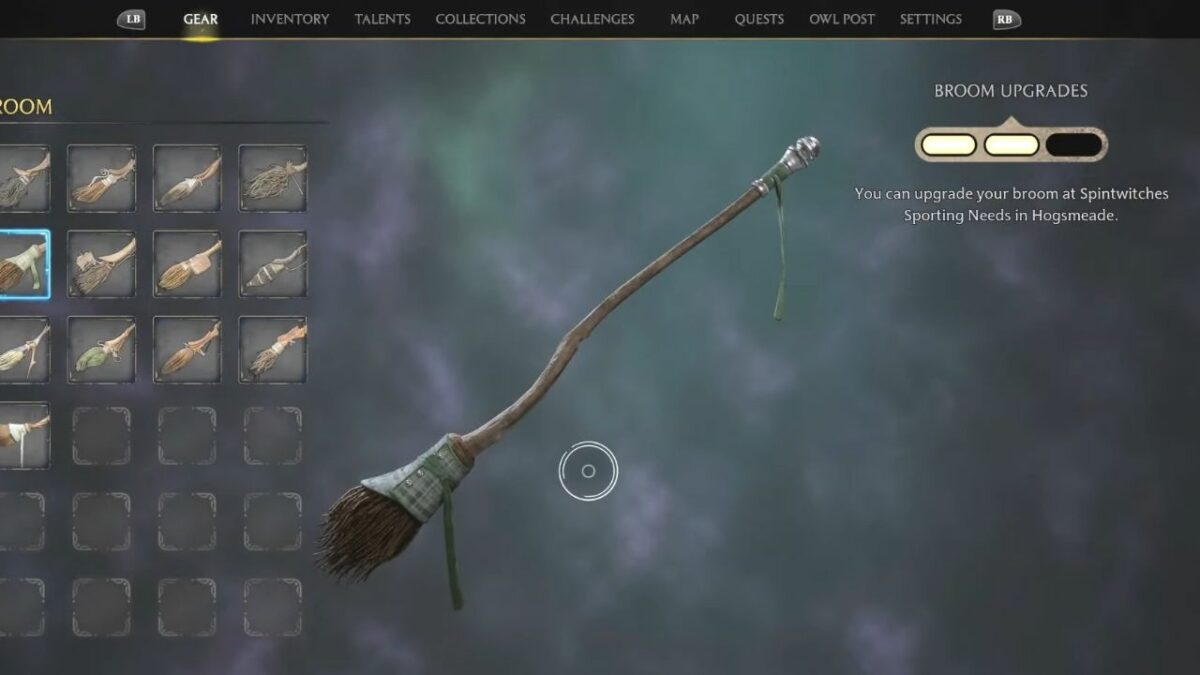 What are the top 5 bestranked brooms in Hogwarts Legacy?