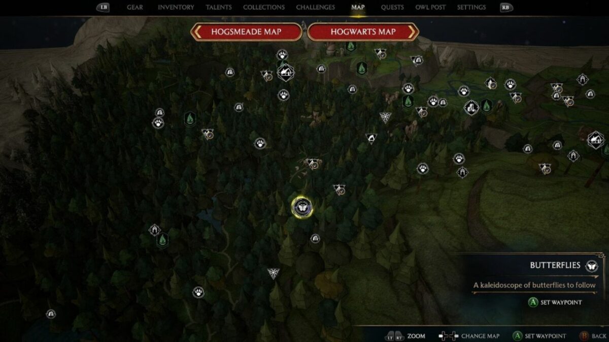 Where to find all the butterflies in Hogwarts Legacy?