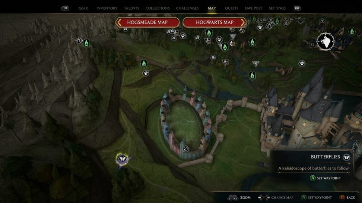 Where to find all the butterflies in Hogwarts Legacy?
