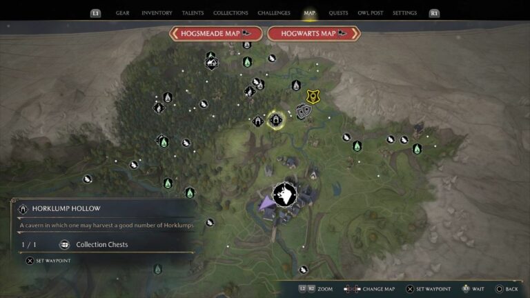 How to get the collection chest in Horklump Hollow in Hogwarts Legacy? 